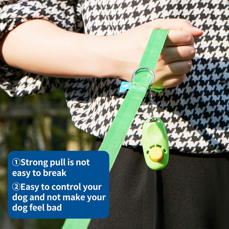 BAAPET 15/20/30/50/100 ft Long Dog Training Leash with Clickers for Small, Medium and Large Dogs or Cats (30 Feet, Springgreen) - Image 4